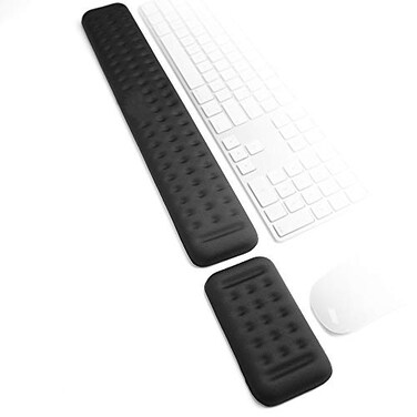 Yicaihong Keyboard and Mouse Wrist Rest Set Gaming Memory Foam Ergonomic Hand Palm Rest Support for Computer PC Laptop Mac Typing and Wrist Pain Relief and Repair 173 Inch Black
