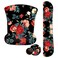 iVeze Mouse Pad with Wrist Support and Keyboard Wrist Rest Pad SetErgonomic Mouse Pads for Computers LaptopNonSlip Comfortable Mousepad wRaised Memory Foam for Easy Typing Pain Relief Retro Flower