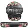 FVAENDHIO Keyboard Wrist Rest and Mouse Pad Wrist Support Set with Coasters Ergonomic Gaming Mousepad for Home Office Working Studying Easy Typing Pain Relief Floral Quote Bible Verse Psalm 465