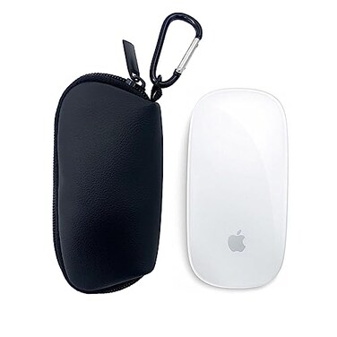 Wanty 1Pcs PU Leather Storage Carrying Case Bag Dust Covers with Inner Velvet for Apple Magic Mouse I and II 2nd Gen