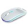 AIKOKOK Wireless Bluetooth Mouse Rechargeable Dual Mode Bluetooth 52 24G USB LED Lights Slim Silent Portable Computer Mouse for Laptop PC MacBook iPad Tablet Silver