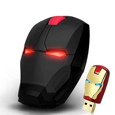 VSVABEFV Cool Mouse for Laptop Gaming Mouse Wireless 24 G Portable Ergonomic Optical Mouse Mouse with USB Receiver for Notebook PC Laptop MacBook 3 Adjustment Levels
