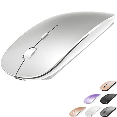 KLO Bluetooth Mouse for MacBookLaptopNotebookpciPadChromebook Wireless Mouse for MacBook ProAIR Silver