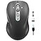 CITLLA Wireless Bluetooth Mouse Portable Rechargeable MultiDevice4Level DPIUSBA Receiver and Two Bluetooth MultiSystem4Way Scrollig for MacBook AirPro iPad Laptop Computer Grey