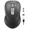 CITLLA Wireless Bluetooth Mouse Portable Rechargeable MultiDevice4Level DPIUSBA Receiver and Two Bluetooth MultiSystem4Way Scrollig for MacBook AirPro iPad Laptop Computer Grey