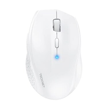 TECKNET Bluetooth Mouse 4800 DPI Wireless Mouse 2Year Battery 6 Adjustable DPI 6 Buttons Compatible with LaptopWindowsComputer White