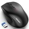 TECKNET Wireless Mouse 24G Computer Mouse with 6Level Adjustable 4800 DPI 30 Months Battery Ergonomic Grips 6 Buttons Portable for PC Chromebook Mac Carbon Black
