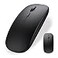Dolrso Wireless Bluetooth Mouse for iPadMacBook ProAirLaptoppc Rechargeable Silent Mouse Portable Slim for Surface ProLenovoSamsung Tablet Black