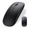 Dolrso Wireless Bluetooth Mouse for iPadMacBook ProAirLaptoppc Rechargeable Silent Mouse Portable Slim for Surface ProLenovoSamsung Tablet Black
