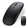 Dolrso Wireless Bluetooth Mouse for iPadMacBook ProAirLaptoppc Rechargeable Silent Mouse Portable Slim for Surface ProLenovoSamsung Tablet Black
