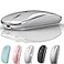 Harfoowo Rechargeable Bluetooth Mouse Wireless Bluetooth Mouse for iPad pro iPad Air Mac MacBook Pro MacBook Air Laptop Chromebook Windows HP DELL Silver