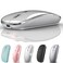 Harfoowo Rechargeable Bluetooth Mouse Wireless Bluetooth Mouse for iPad pro iPad Air Mac MacBook Pro MacBook Air Laptop Chromebook Windows HP DELL Silver