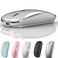 Harfoowo Rechargeable Bluetooth Mouse Wireless Bluetooth Mouse for iPad pro iPad Air Mac MacBook Pro MacBook Air Laptop Chromebook Windows HP DELL Silver