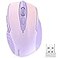 TECKNET Wireless Mouse 24G Ergonomic Optical Mouse Computer Mouse for Laptop PC Computer Chromebook Notebook 6 Buttons 24 Months Battery Life 2600 DPI 5 Adjustment Levels Gradient Lavender