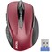 TECKNET Wireless Mouse 24G Ergonomic Optical Mouse Computer Mouse for Laptop PC Computer Chromebook Notebook 6 Buttons 24 Months Battery Life 2600 DPI 5 Adjustment Levels Red