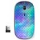 KAWAMOUSE 24G Ergonomic Portable USB Wireless Mouse for PC Laptop Computer Notebook with Nano Receiver Blue Gradient Mermaid Scale