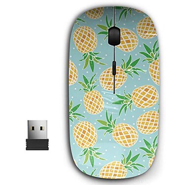 KAWAMOUSE 24G Ergonomic Portable USB Wireless Mouse for PC Laptop Computer Notebook with Nano Receiver Pineapple