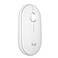 Logitech Pebble Mouse 2 M350s Slim Bluetooth Wireless Mouse Portable Lightweight Customizable Button Quiet Clicks EasySwitch for Windows macOS iPadOS Android Chrome OS Tonal White