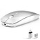 Vxeei Wireless Mouse for Laptop CpmputerBluetooth Mouse for MacBookSilver
