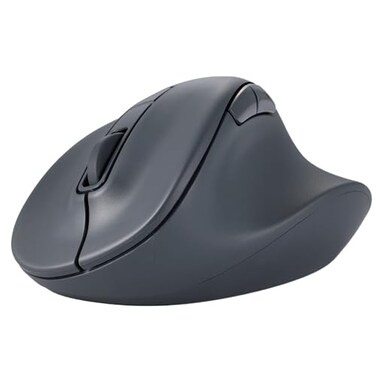 ELECOM Bluetooth Wireless Ergonomic Shape Mouse Silent Click Right Hand 2000DPI 5 Buttons Optocal Sensor Compatible with PC Mac Laptop EXG Lsize Black MXGL30BBSKBK