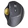 ProtoArc Wireless Trackball Mouse EM01 NL Ergonomic Bluetooth Rollerball Thumb Rechargeable Computer Laptop Mouse Adjustable Angle 3 Device Connection for PC Mac WindowsGold Ball