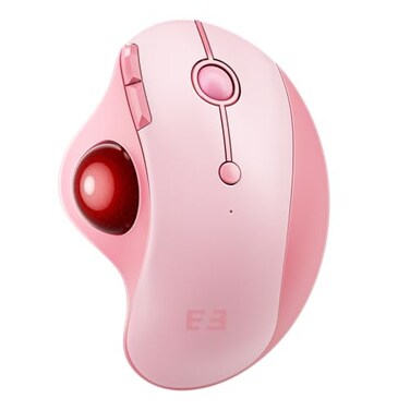 seenda Wireless Trackball Mouse Ergonomic Bluetooth Rollerball Mouse Rechargeable 3 Device Connection Optical Mice Adjustable DPI Thumb Control Mice Compatible for PCLaptopWindowsMac Pink