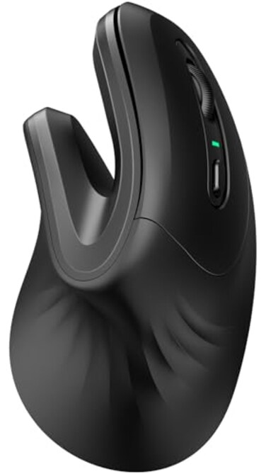 DAREU Ergonomic Vertical Wireless Mouse 24GHz BT Optical Vertical Mice with Ergo Design for Comfort and Reduced Wrist Strain Silent Mouse with 6 Buttons Computer Mice for Laptop Desktop PC