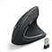 Anker 24G Wireless Vertical Ergonomic Optical Mouse for Work MultiDevice Connectivity 8001200 1600 DPI 5 Buttons for Laptop Desktop PC Black