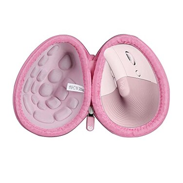 Hermitshell Hard Travel Case for Logitech Lift Vertical Ergonomic Mouse Pink Case for RightHanded Mouse
