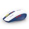 RAPIQUE Bluetooth Wireless Mouse BT1BT2USB TriMode High Performance Rechargeable MultiDevice Compatible with PCLaptopComputerMacBookiPad Air Pro Blue and White