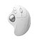 Logitech Ergo M575S Wireless Trackball Mouse Wireless Ergonomic Mouse with Bluetooth and Encrypted Dongle Comfortable Thumb Control Precise and Smooth Tracking for PCMac Off White Silver Ball