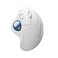 Logitech Ergo M575S Wireless Trackball Mouse Wireless Ergonomic Mouse with Bluetooth and Encrypted Dongle Comfortable Thumb Control Precise and Smooth Tracking for PCMac OffWhite Blue Ball