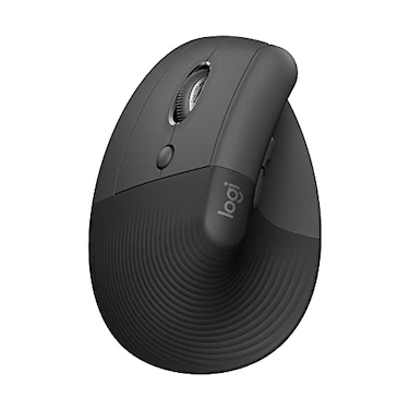 Logitech Lift Left Vertical Ergonomic Mouse LeftHanded Wireless Bluetooth or Logi Bolt USB Quiet clicks 6 Buttons Compatible with WindowsmacOSiPadOS Laptop PC Graphite