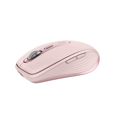 Logitech MX Anywhere 3S Compact Wireless Mouse Fast Scrolling 8K DPI AnySurface Tracking Quiet Clicks Programmable Buttons USB C Bluetooth Windows PC Linux Chrome Mac Rose