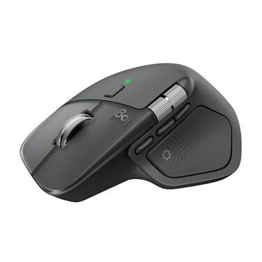 Logitech MX Master 4 Ergonomic Wireless Mouse with Advanced Performance Haptic Feedback UltraFast Scrolling USBC Charging Bluetooth Windows MacOS Graphite