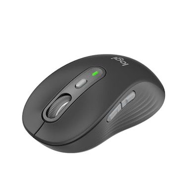 Logitech Signature Plus M750 Wireless Mouse for Small to Medium Hands SmartWheel Bluetooth Multi Device 24Month Battery Silent Clicks Customizable Side Buttons Contoured Shape Graphite