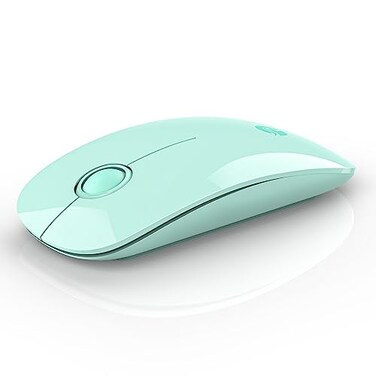RAPIQUE R306 Wireless Mouse Green Bluetooth USB 480 hours battery life 1600 DPI Compatible with Windows MacOS Chromebook Surface Pro Laptops PCs and Computers