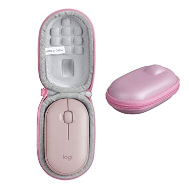 Anleo Travel Case for Logitech Pebble Mouse 2 M350s Slim Bluetooth Wireless MousePink