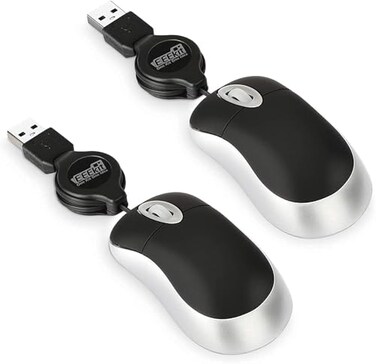 EEEKit Ultra Compact 3Button USB Mouse Black 3 x 157 x 098 in
