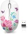 JUHOO Wireless Mouse with Nano Receiver for PC Laptop Notebook Computer MacBook Less Noise Portable Mobile Optical Mice