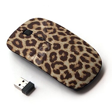KOOLmouse Optical 24G Wireless Mouse Cheetah Golden Brown Animal Pattern