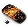 KOOLmouse Optical 24G Wireless Mouse Flames Black Fire Metal Death Skull