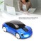 Dpofirs 24GHz Mouse Car Shape Ergonomic Optical Cordless with USB Receiver Mause for PC Office LaptopsBlue