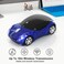 ASHATA 24G Car Mouse with USB Reciver 1600DPI Optical Mouse for PC Computer Laptop Tablet High Cute Mouse for XPWin7ME2000for OS Blue