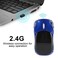 ASHATA 24G Car Mouse with USB Reciver 1600DPI Optical Mouse for PC Computer Laptop Tablet High Cute Mouse for XPWin7ME2000for OS Blue