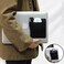 AubRie Universal StickOn Mouse Pouch Wireless Mouse and Pen Holder Reusable Adhesive No Glue Residue Compatible with Battery PackBlack