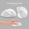 MICROPACK Digitally Ergonomic Wireless Mouse 2025 New Updated Smaller with USBA Receiver for PC Computer Laptop and Desktop Ergo Mouse Vertical with Silent Clicks Long Battery Life Up to 1600 DPI Whit