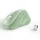 MICROPACK Digitally Ergonomic Wireless Mouse with USB Receiver for PC Computer Laptop and Desktop Ergo Vertical Mouse with Silent Clicks Long Battery Life Up to 1600 DPI 1 AA Battery Powered Green