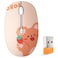 FMOUSE Cute Wireless Mouse Bluetooth 24GHz Dual Mode Silent Click AA Battery Powered Kawaii for Kids Students Teen Girls Compatible with Laptop Mac iPad PC Kerry Bear
