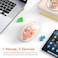 FMOUSE Cute Wireless Mouse Bluetooth 24GHz Dual Mode Silent Click AA Battery Powered Kawaii for Kids Students Teen Girls Compatible with Laptop Mac iPad PC Kerry Bear